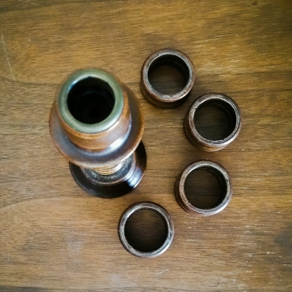Vintage Wood Napkin Ring Candlestick Holder - Picture 4 of 7